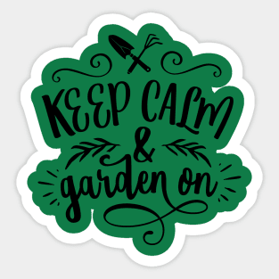 Keep calm and garden on Sticker